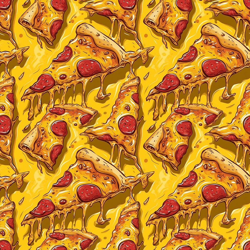 Pizza Melt Pattern 2 Fabric - ineedfabric.com