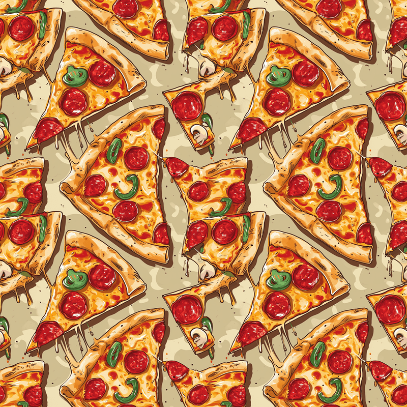 Pizza Melt Pattern 6 Fabric - ineedfabric.com