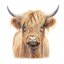 Plain Highland Cow 1 Fabric Panel - ineedfabric.com