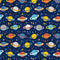 Planets & Stars Fabric - Blue - ineedfabric.com