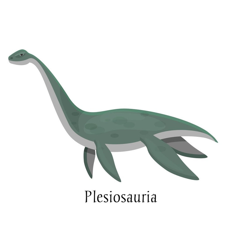 Plesiosauria Dinosaur Fabric Panel - ineedfabric.com
