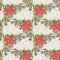 Poinsettia Berries on Dots Fabric - White - ineedfabric.com