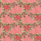 Poinsettia Berries on Stripes Fabric - Red - ineedfabric.com