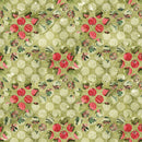 Poinsettia Dots Fabric - Green - ineedfabric.com