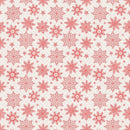 Poinsettia Snowflakes on Dots Fabric - Red - ineedfabric.com