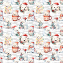 Polar Bears In Winter Fabric - ineedfabric.com