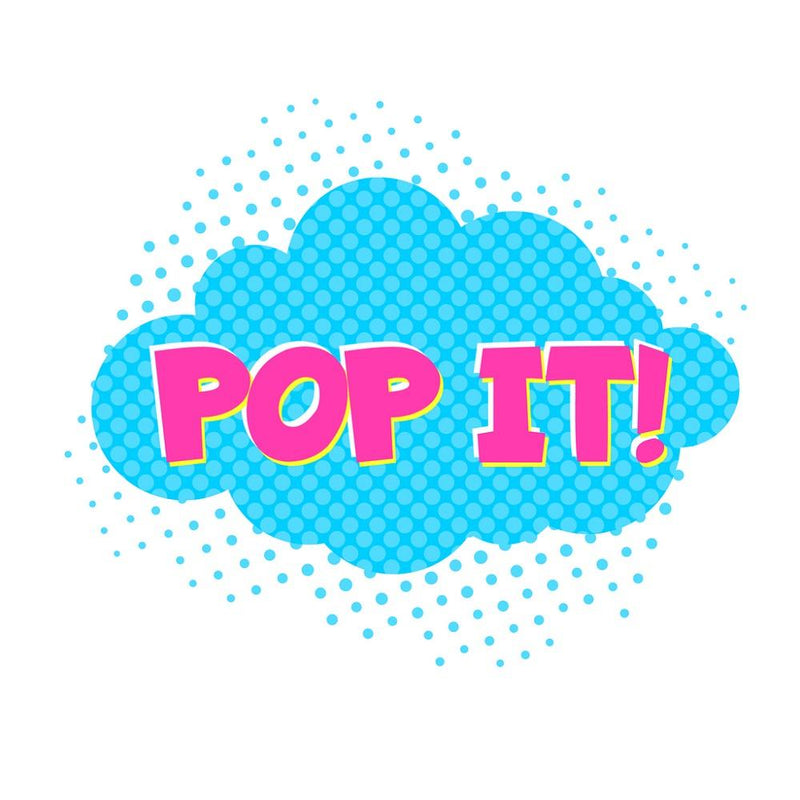 Pop Art Pop It Logo Fabric Panel - ineedfabric.com