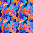 Pop Of Color Abstract Marbled Fabric - ineedfabric.com