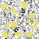 Poppy Fields Fabric - Yellow - ineedfabric.com