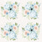 Powder Blue Bouquets on Hearts Fabric - ineedfabric.com