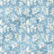 Powder Blue Leaves Fabric - ineedfabric.com