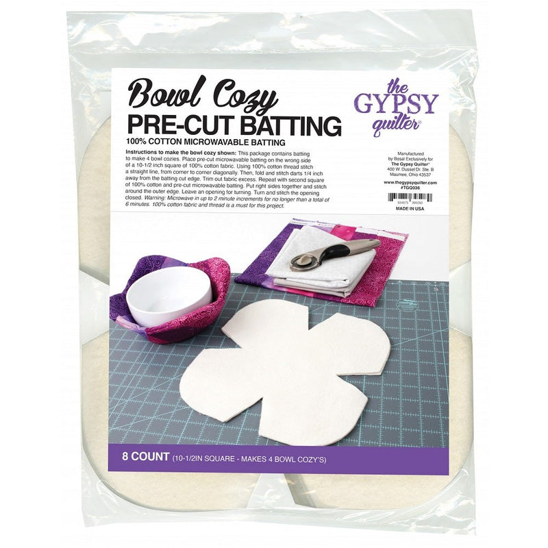 Pre-Cut Batting Bowl Cozy - 8 Piece - ineedfabric.com