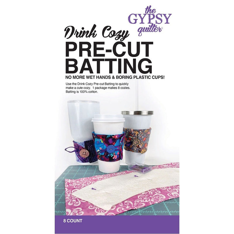 Pre-Cut Batting Drink Cozy - 8 Piece - ineedfabric.com