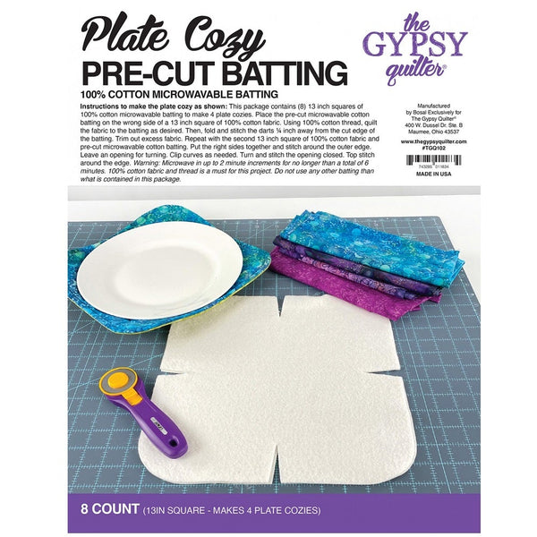 Pre-Cut Batting Plate Cozy - 8 Piece - ineedfabric.com