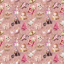 Pretty In Pink Christmas Fabric - ineedfabric.com