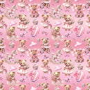 Pretty in Pink Teddy Bear Fabric - ineedfabric.com