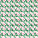 Primrose Flowers Fabric - Green - ineedfabric.com