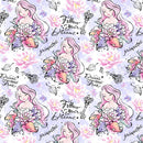 Princess Follow Your Dreams Fabric - Purple - ineedfabric.com