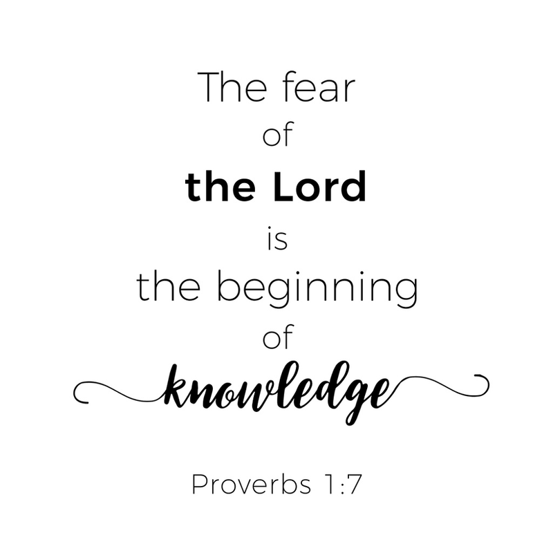 Proverbs 1:7 Fabric Panel - White - ineedfabric.com