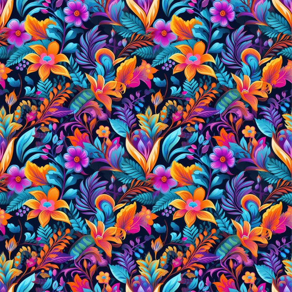 Psychedelic Flower Fabric - ineedfabric.com