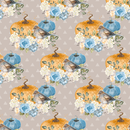 Pumpkin & Birds Triangle Fabric - Gray - ineedfabric.com