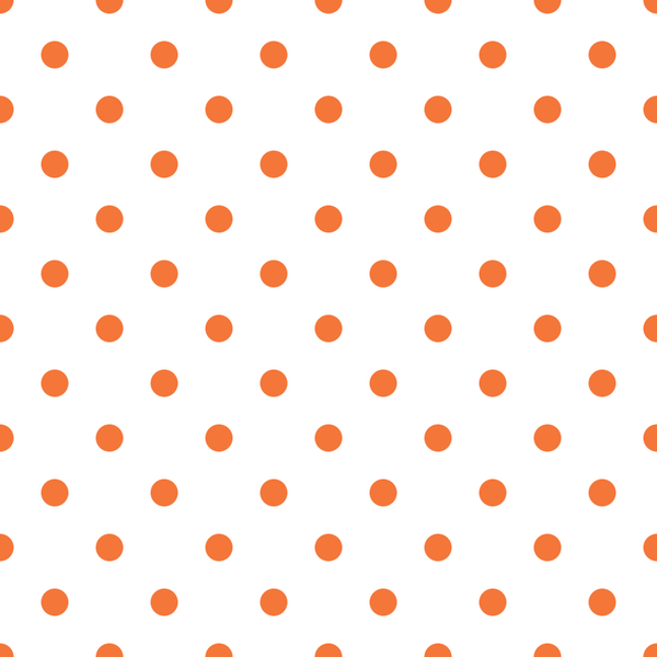 Pumpkin Dots Fabric - White - ineedfabric.com