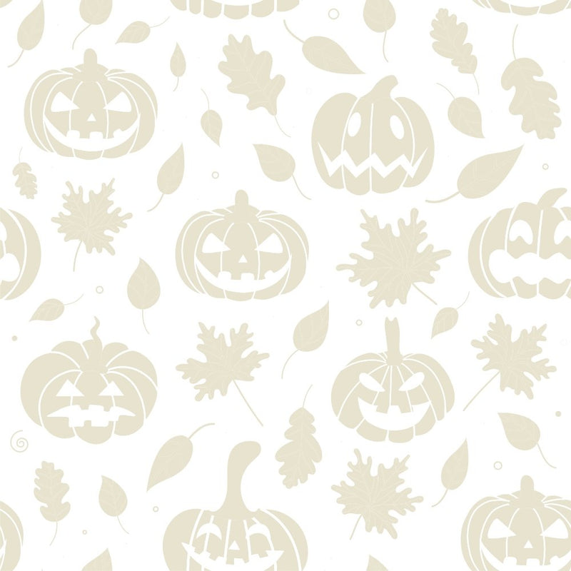Pumpkin & Leaf Silhouettes Tone on Tone Fabric - ineedfabric.com