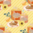 Pumpkin Pie Sugar and Flour Fabric - Yellow - ineedfabric.com