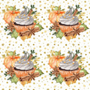 Pumpkin Spice Latte Cupcake on Stars Fabric - ineedfabric.com