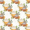 Pumpkin Spice Latte Cupcake on Words Fabric - White - ineedfabric.com