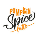 Pumpkin Spice Latte Font Fabric Panel - White - ineedfabric.com