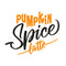 Pumpkin Spice Latte Font Fabric Panel - White - ineedfabric.com