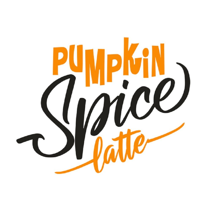 Pumpkin Spice Latte Font Fabric Panel - White - ineedfabric.com