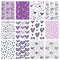 Purple XOXO Hearts Fat Quarter Bundle - 12 Pieces - ineedfabric.com