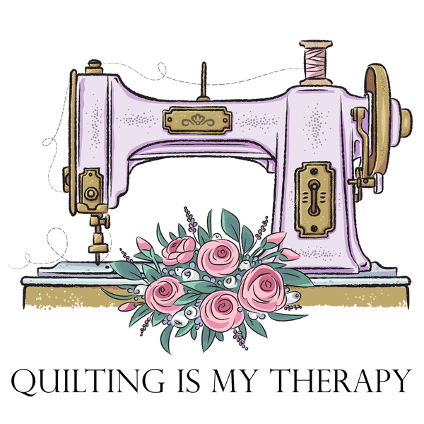 Quilting is My Therapy Fabric Panel - ineedfabric.com