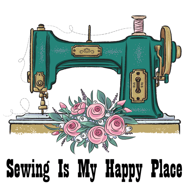Quilting Quotes, Sewing Is My Happy Place Fabric Panel - ineedfabric.com