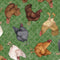 Quilting Treasures, Chickens Fabric - Green - ineedfabric.com