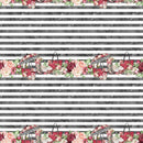 Rain Romance Stripes Fabric - Black - ineedfabric.com