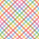 Rainbow Gingham Diagonal Fabric - ineedfabric.com