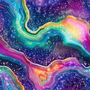 Rainbow Glitter Agate 1 Fabric - ineedfabric.com