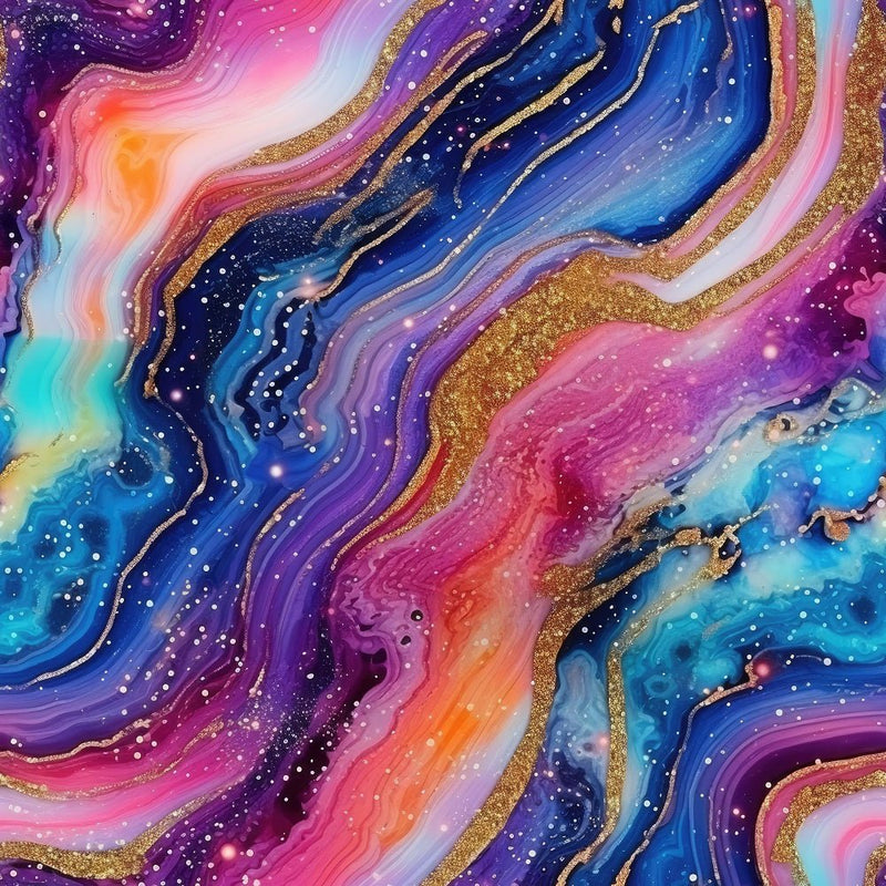 Rainbow Glitter Agate 11 Fabric - ineedfabric.com