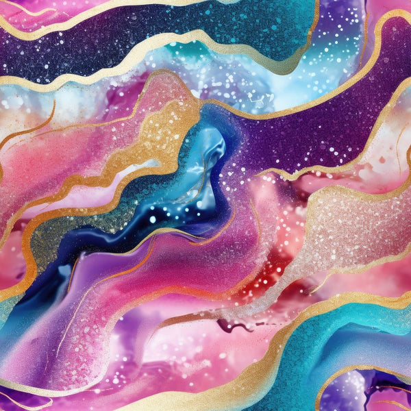 Rainbow Glitter Agate 12 Fabric - ineedfabric.com