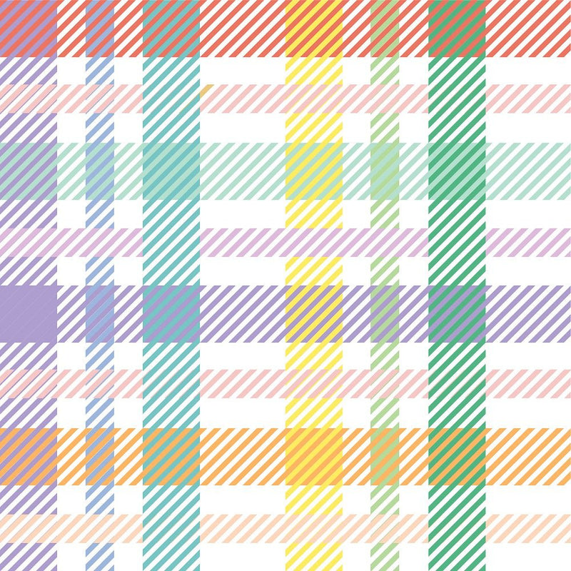 Rainbow Plaid Fabric –