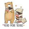 Read More Books Bear Fabric Panel - ineedfabric.com