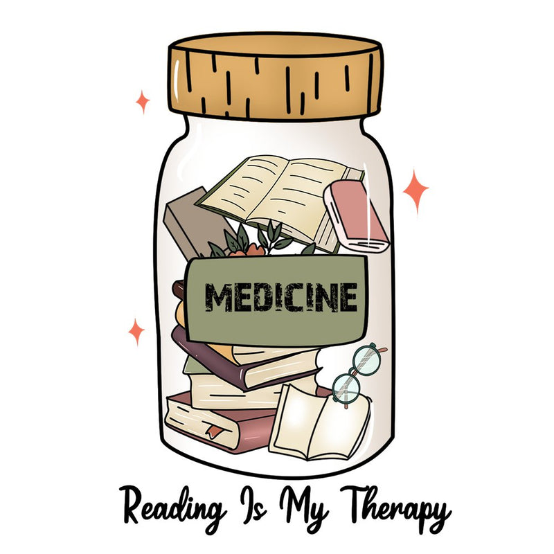 Reading Is My Therapy Fabric Panel - ineedfabric.com