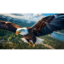 Realistic Bald Eagle Side View Fabric Panel - ineedfabric.com