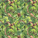 Realistic Dinosaur Fabric - Green - ineedfabric.com