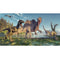Realistic Dinosaurs in the Jungle Fabric Panel - ineedfabric.com