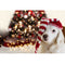 Realistic Dog Near Christmas Tree Fabric Panel - ineedfabric.com