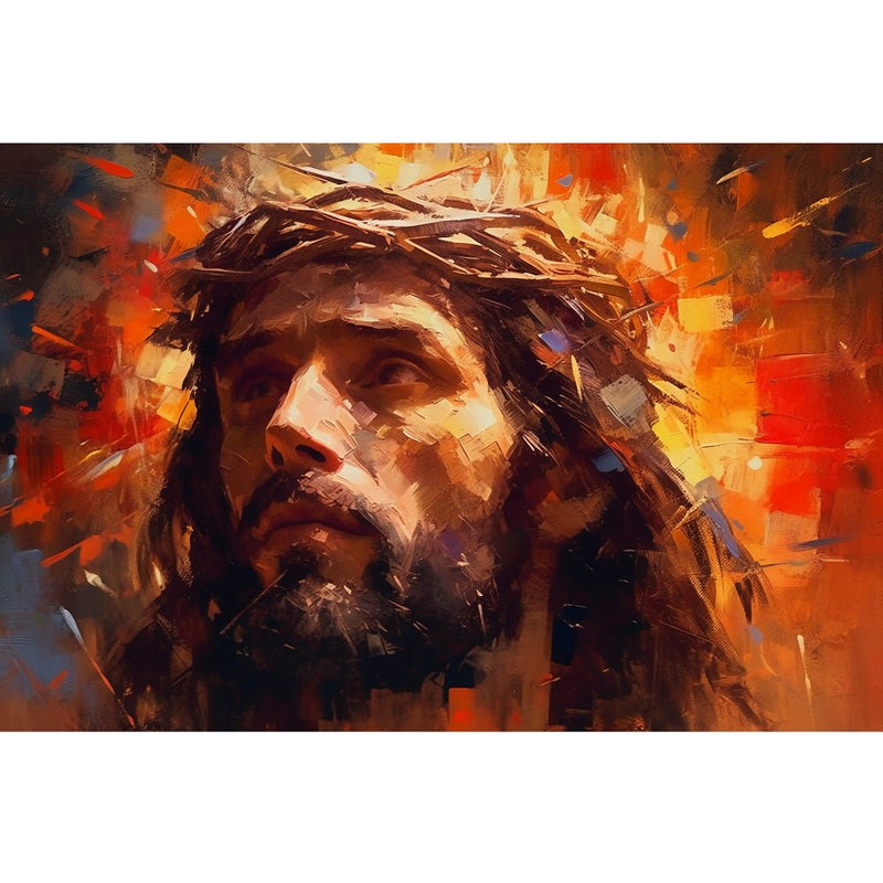 Realistic Jesus Painting Fabric Panel – ineedfabric.com